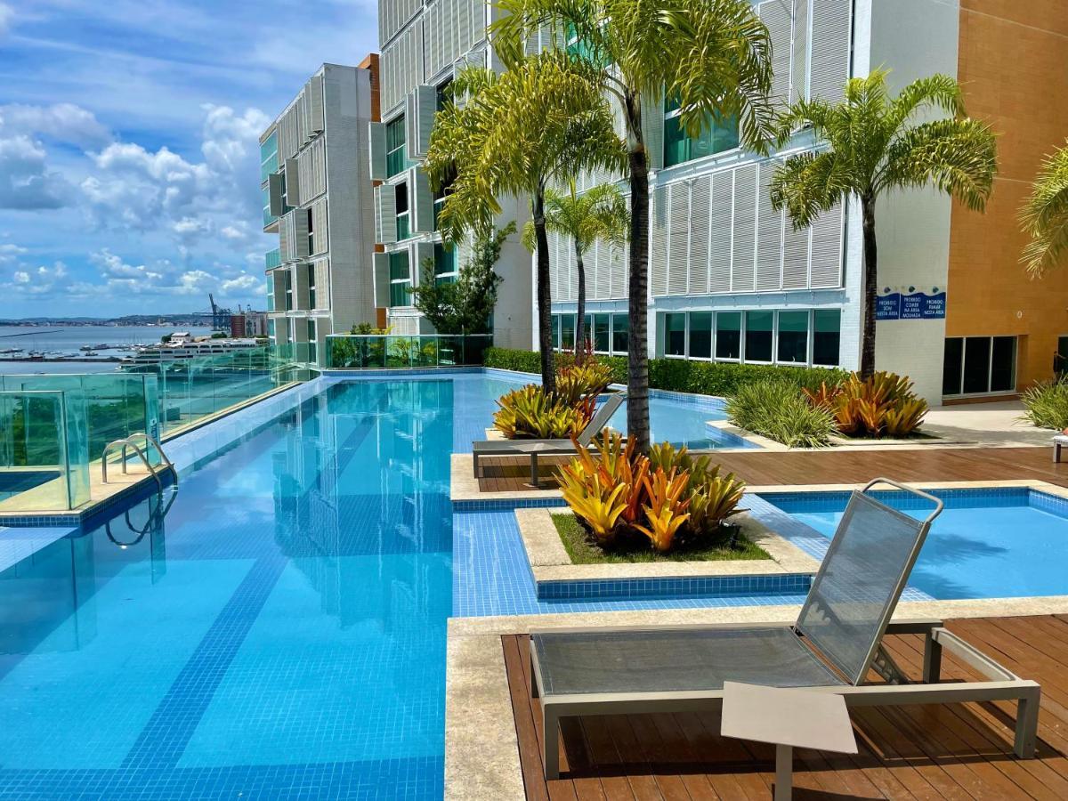 Apartamento Cloc Marina Vista Mar p/ a Baía de Todos os Santos Salvador de Bahía Exterior foto