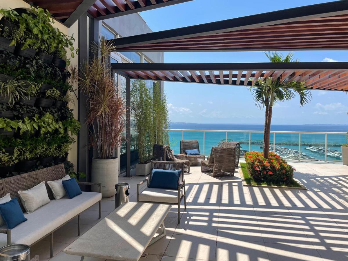 Apartamento Cloc Marina Vista Mar p/ a Baía de Todos os Santos Salvador de Bahía Exterior foto
