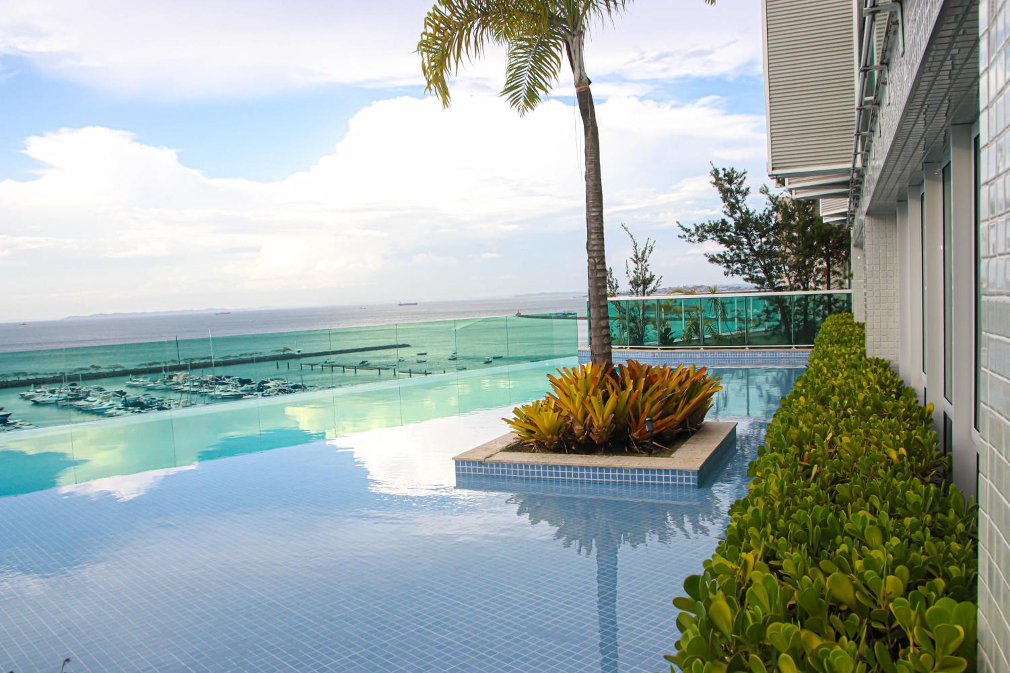 Apartamento Cloc Marina Vista Mar p/ a Baía de Todos os Santos Salvador de Bahía Exterior foto