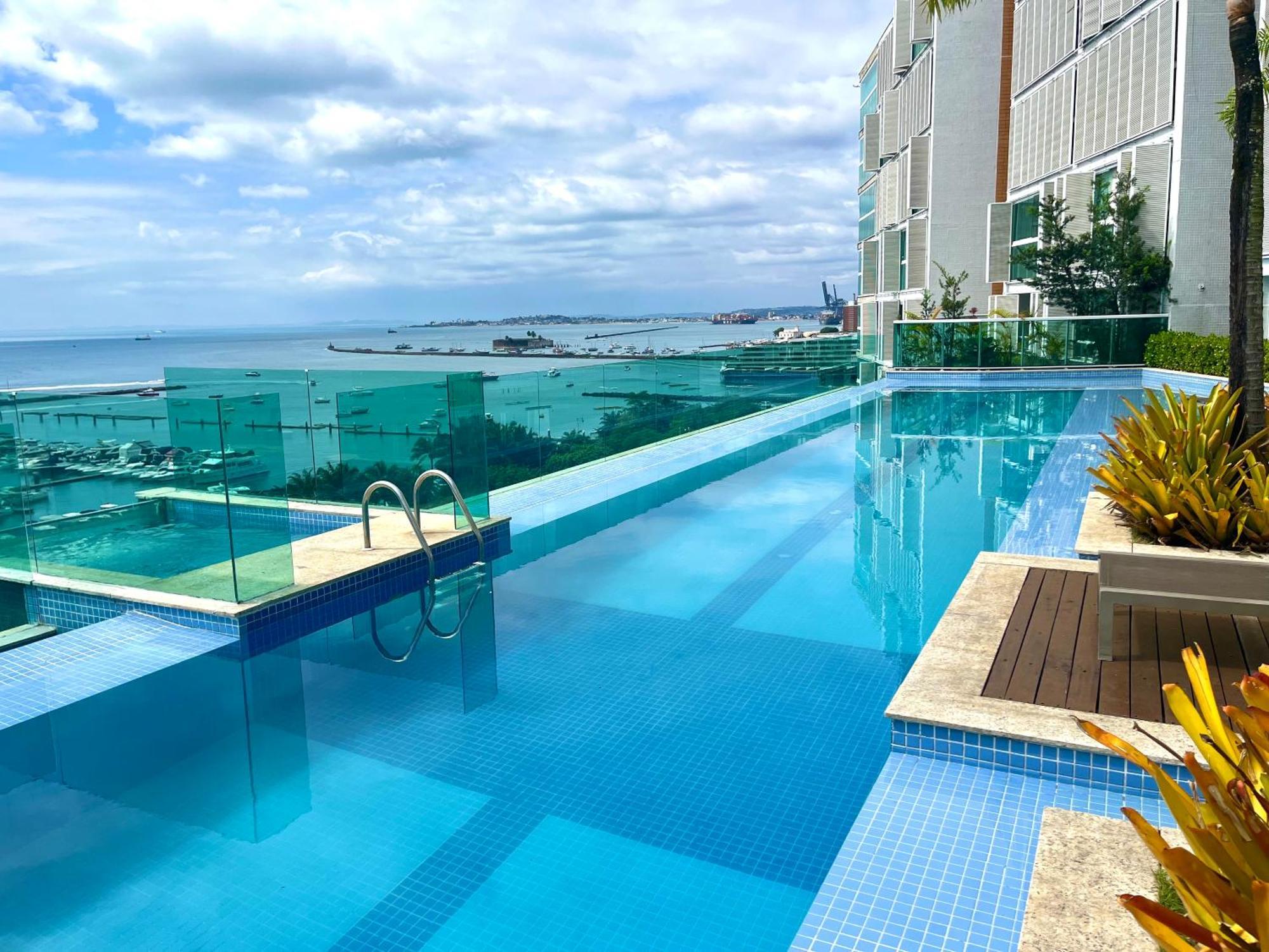 Apartamento Cloc Marina Vista Mar p/ a Baía de Todos os Santos Salvador de Bahía Exterior foto